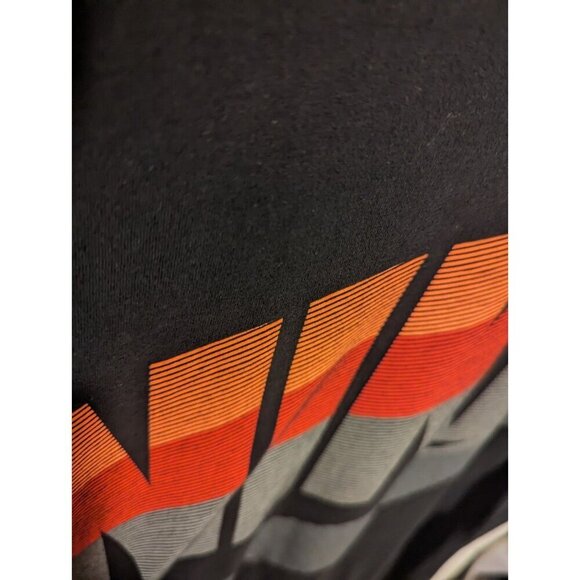 Nike Men's Size Medium Black Graphic Tee Athletic Cut Big Logo - Picture 2 of 11